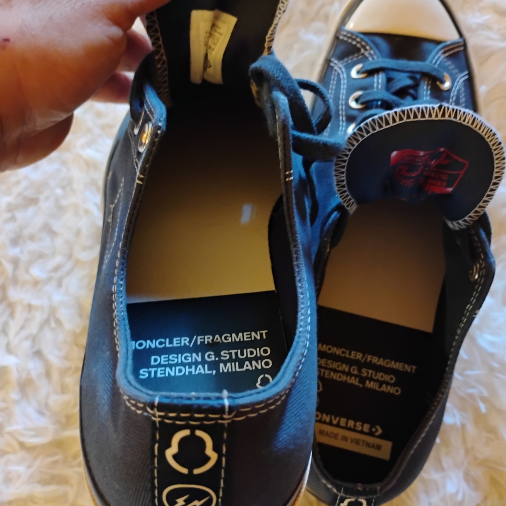 Moncler Blue High-Top Sneakers - Picture 7 of 16